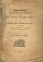RIFLESSIONI di fatto e di diritto a favore del signor Ceccardo Brizzi parte appellante contro il sig.Carlo Antonio Baratta parte appellata nella causa di sequestro di rivendicazione di due blocchi marmo statuario pendente avanti il tribunale d'appell