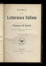 Storia della letteratura italiana [...] Prima edizione milanese, a cura di Paolo Arcari (in due volumi). Volume secondo