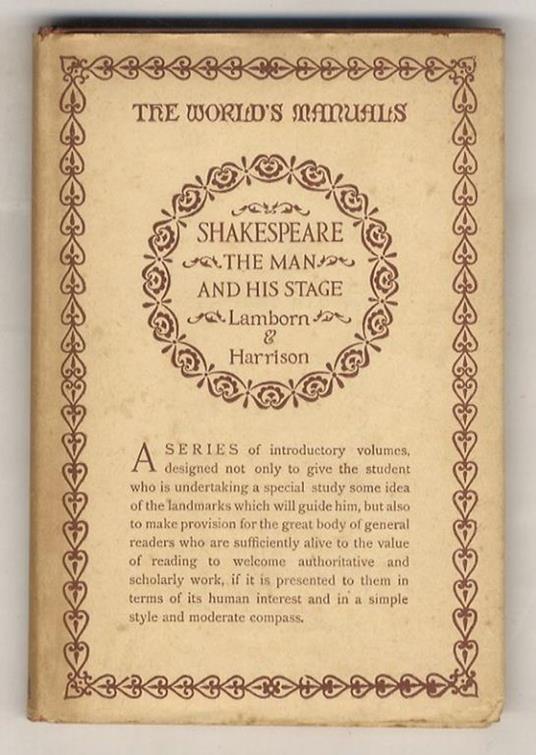 Shakespeare. The Man and his Stage - copertina