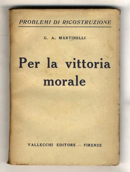 Per la vittoria morale - G. Martinelli - copertina