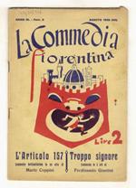 L' articolo 157. Commedia brillantissima in un atto. [Segue:] GIUNTINI Ferdinando. Troppo signore. Commedia in tre atti. [In:] La commedia fiorentina. Anno III, fasc. 8, agosto 1929