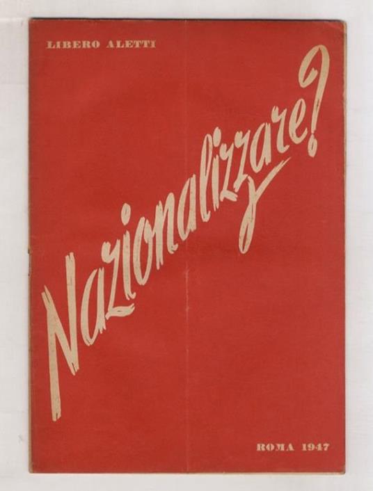 Nazionalizzare? - copertina