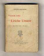 Poemetti lirici e liriche umane. Terza edizione riveduta. VIII migliaio