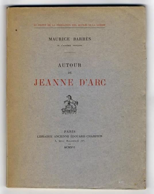 Autour de Jeanne d'Arc - Maurice Barrès - copertina