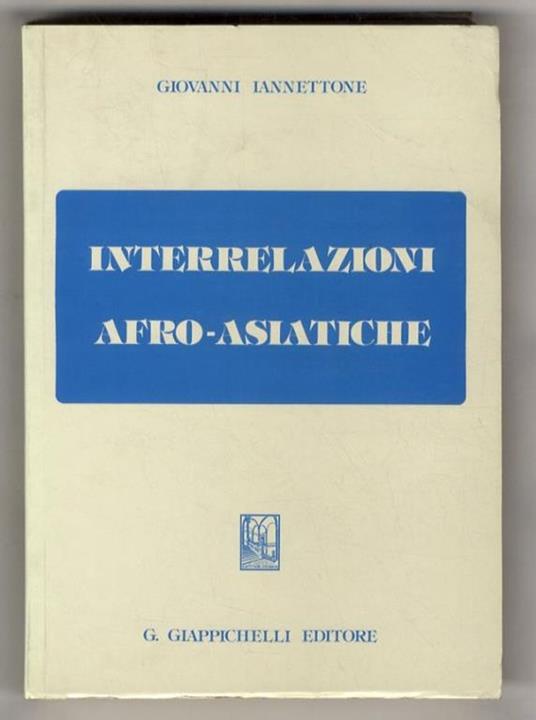 Interrelazioni afro-asiatiche - Giovanni Iannettone - copertina