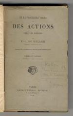 De la procédure civile et des actions chez les Romains. Traduit de l'allemand et précédé d'une introduction par Charles Capmas