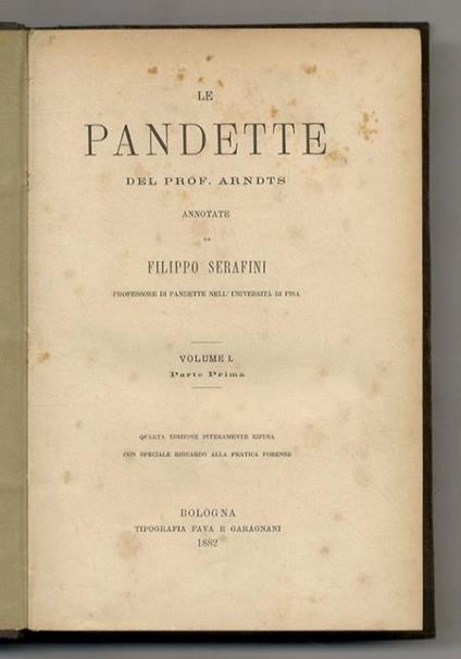 Trattato delle Pandette - Le Pandette annotate. Prima, terza e quarta edizione - copertina