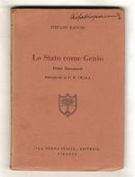 Stato e lavoro. (La funzione sociale dello Stato moderno). Con prefazione di Alfredo Niceforo