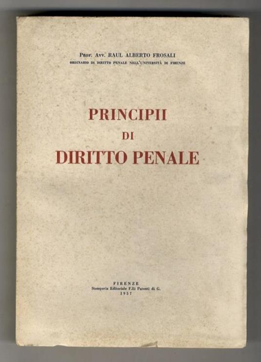 Principii di diritto penale - copertina