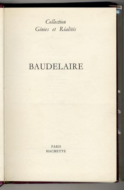 Baudelaire - copertina
