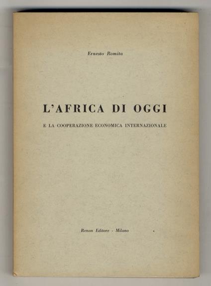 L' Africa di oggi e la cooperazione economica internazionale - copertina