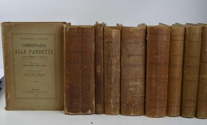 Commentario alle pandette tradotto ed arricchito di copiose note e confronti col codice civile del Regno d'Italia. Direttori Pietro Cogliolo e Carlo Fadda - copertina