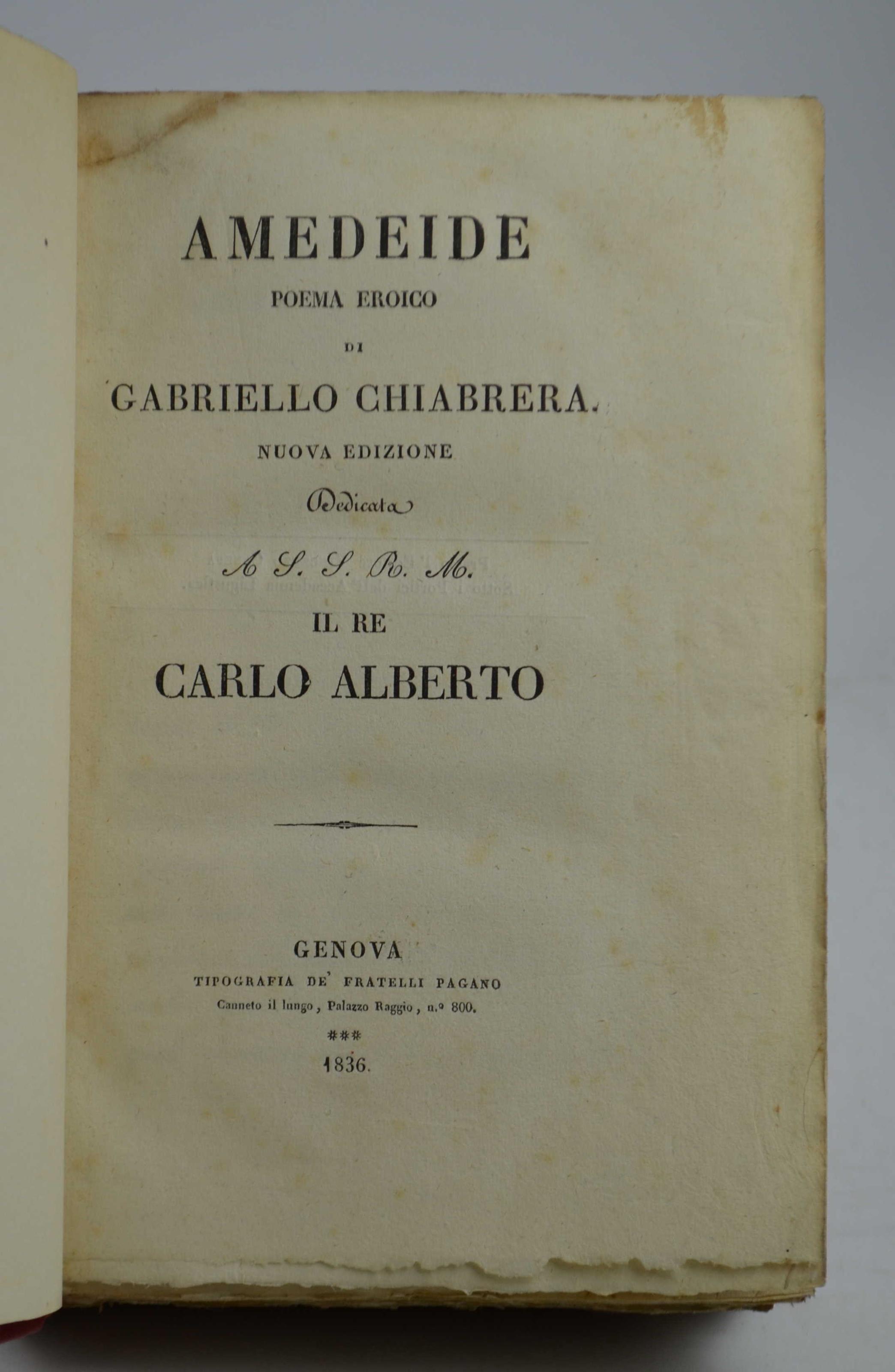 Amedeide. Poema epico… Nuova edizione