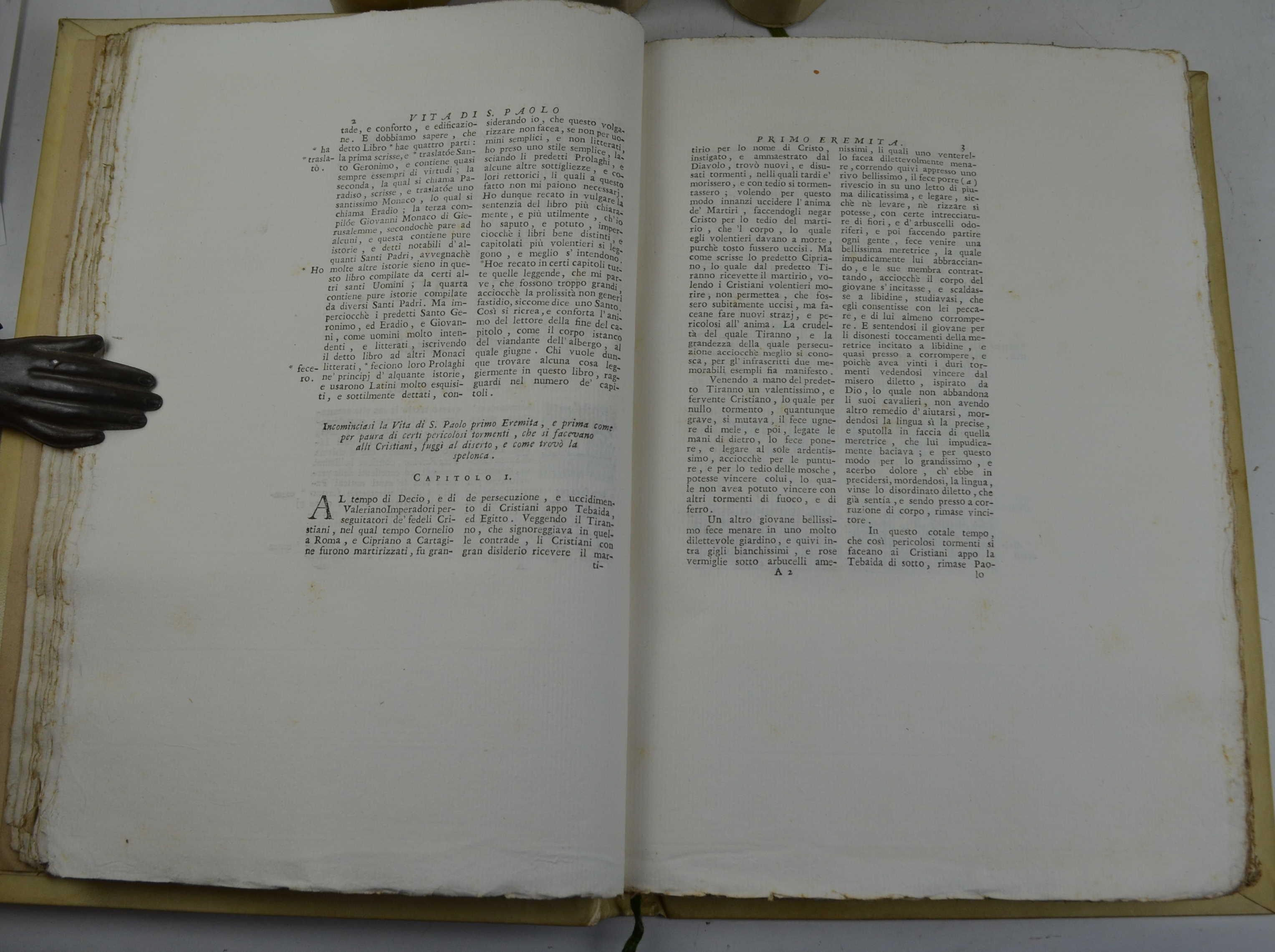 Volgarizzamento delle vite de' Santi Padri secondo l'edizione di Firenze anno MDCCXXXI