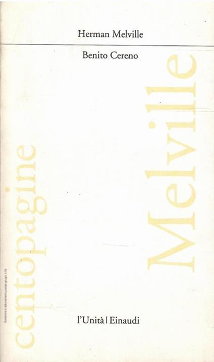 Benito Cereno - Herman Melville - copertina