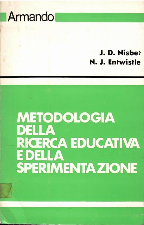 Metodologia Della Ricerca Educativa E Della Sperimentazione - copertina