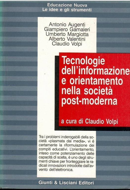 Tecnologie Dell'Informazione E Orientamento Nella Società Post-Moderna - copertina