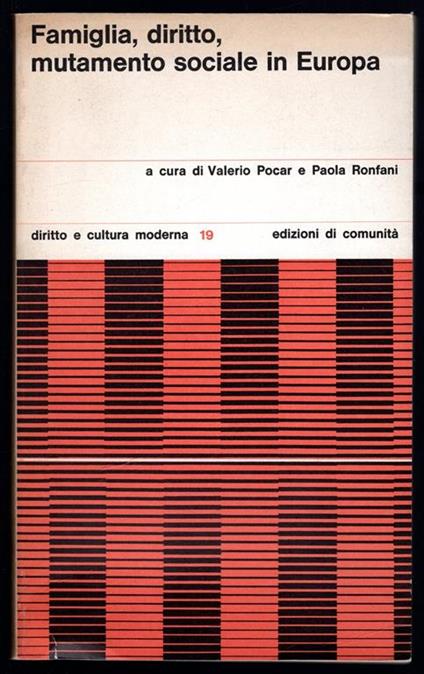 Famiglia, diritto, mutamento sociale in Europa - copertina