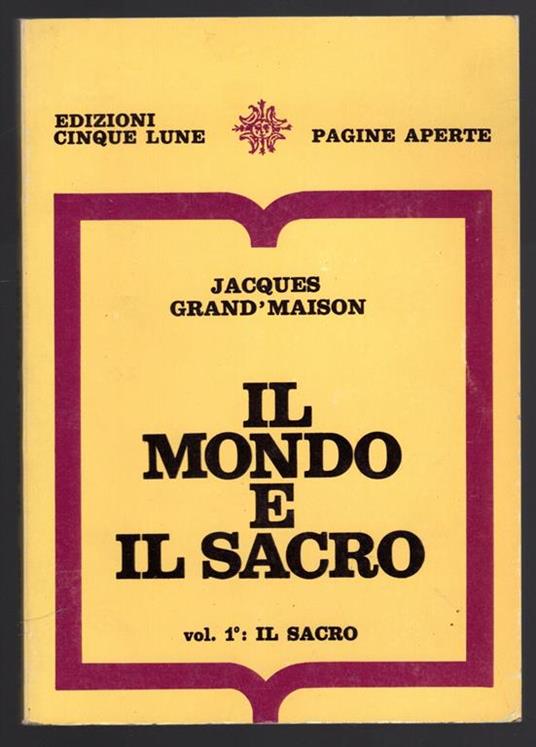 Il mondo e il sacro - Jacques Grand'Maison - copertina