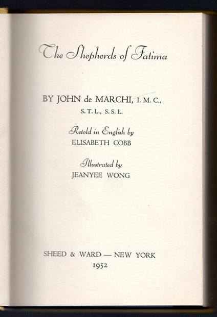 The shepherds of Fatima - copertina