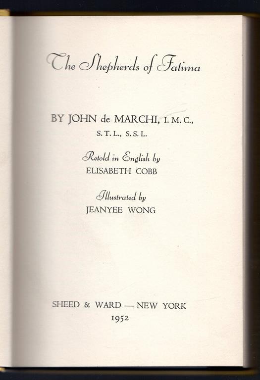 The shepherds of Fatima - copertina