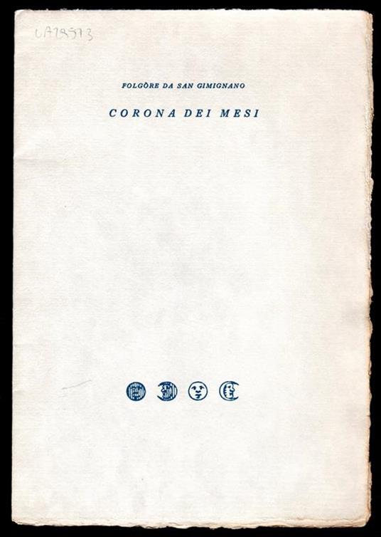 Folgore da San Gimignano. Corona dei mesi - copertina