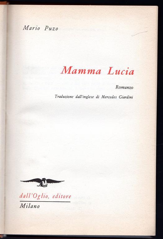 Mamma Lucia - Mario Puzo - copertina