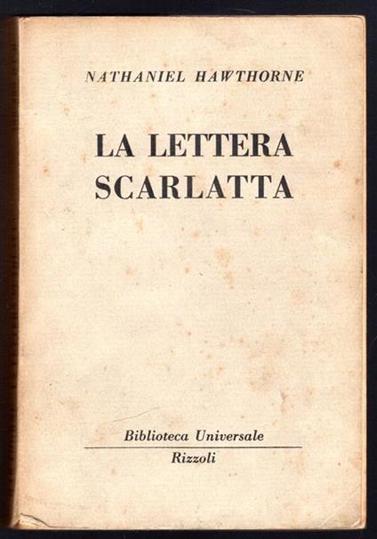 La lettera scarlatta - Nathaniel Hawthorne - copertina