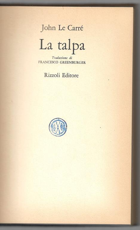 La talpa - John Le Carré - copertina