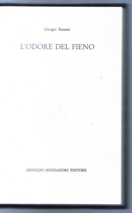 L' odore del fieno - Giorgio Bassani - copertina