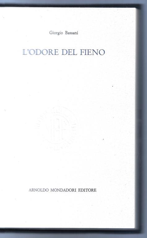 L' odore del fieno - Giorgio Bassani - copertina