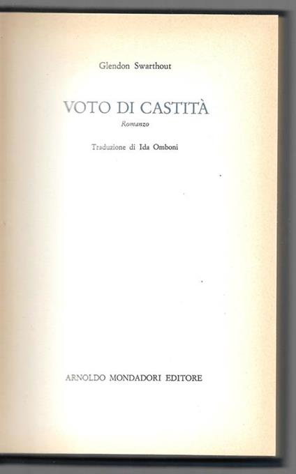Voto di castità - Ida Omboni - copertina