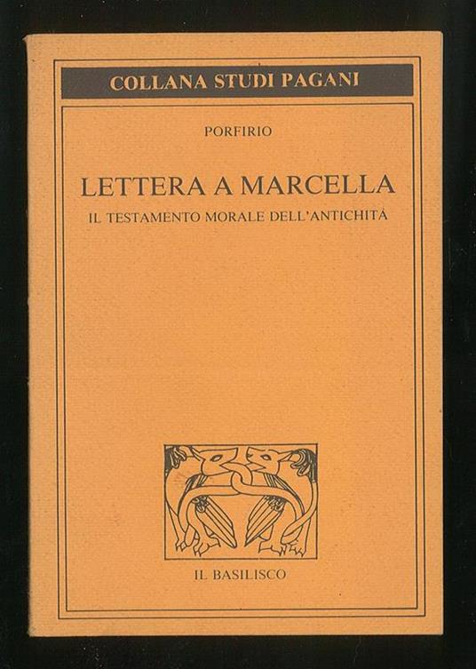 Lettera a Marcella – Il testamento morale dell'antichità - Porfirio - copertina