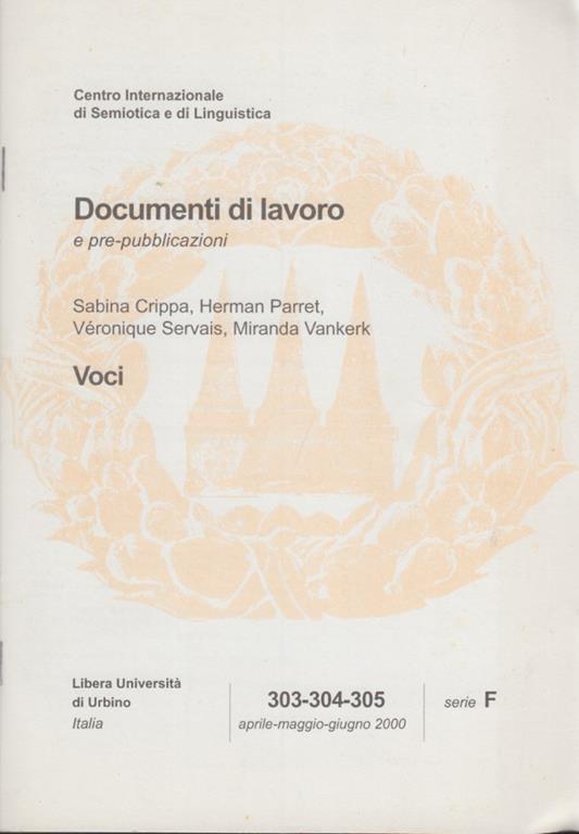 Voci - copertina