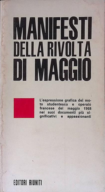 Manifesti della rivolta di Maggio - copertina