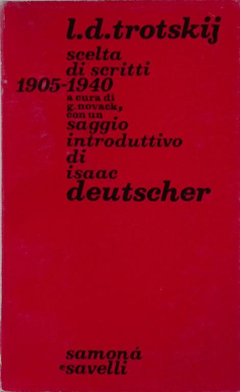 Scelta di scritti 1905-1940 - copertina