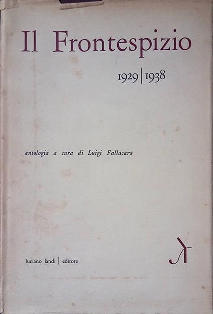 Il Frontespizio 1929-1938 - copertina