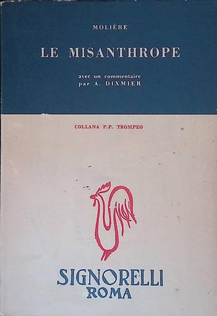 Le misanthrope - Molière - copertina
