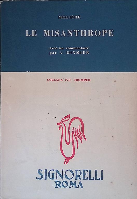 Le misanthrope - Molière - copertina