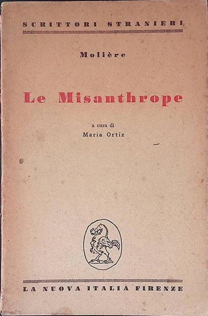 Le Misanthrope - Molière - copertina
