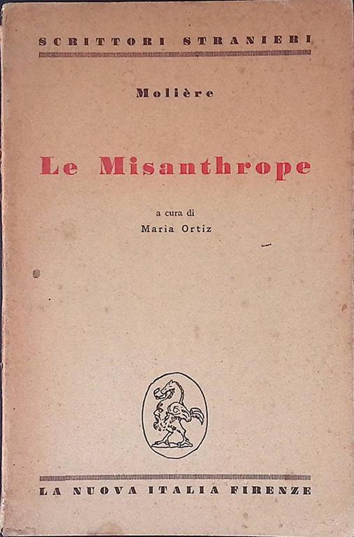 Le Misanthrope - Molière - copertina