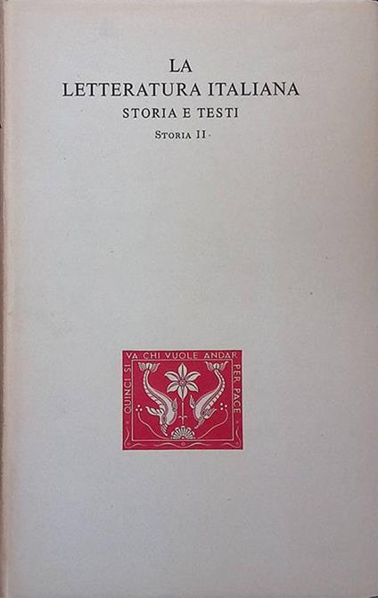 Storia letteraria del Trecento - Natalino Sapegno - copertina