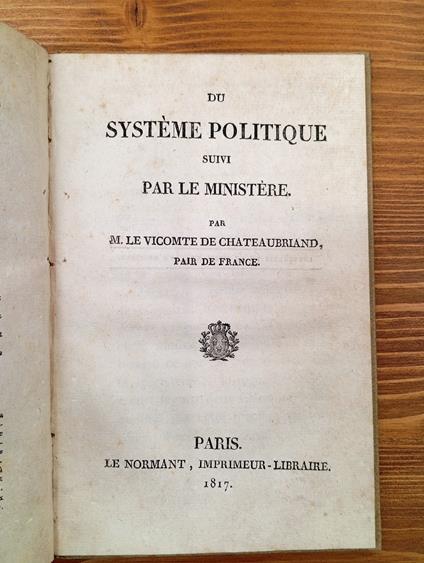 Du système politique suivi par le ministère - copertina