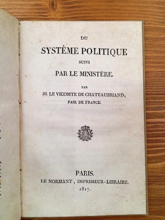 Du système politique suivi par le ministère - copertina