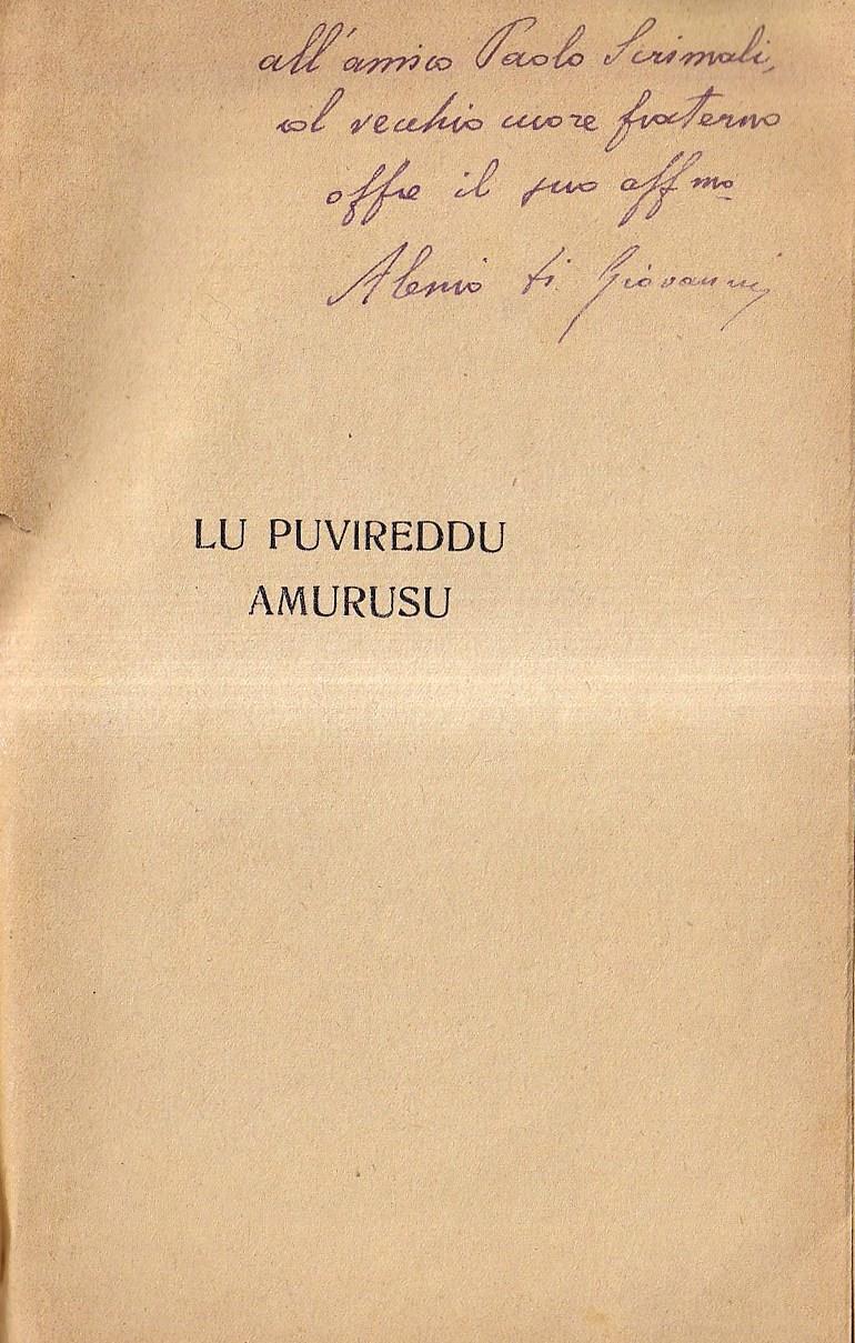 Lu puvireddu amurusu. Poema francescano