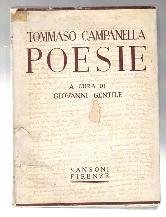 Poesie - Tommaso Campanella - copertina