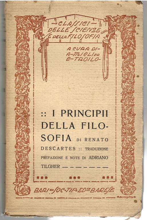 I Principii Della Filosofia - copertina
