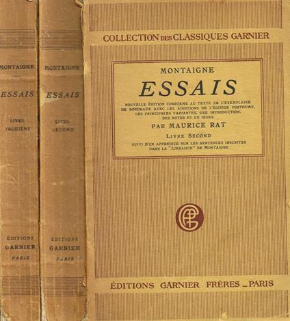 Essais. Vol.II, III - Montaigne - copertina
