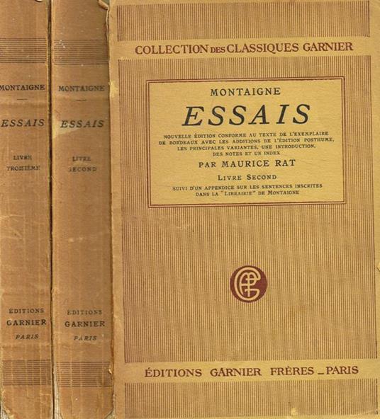 Essais. Vol.II, III - Montaigne - copertina