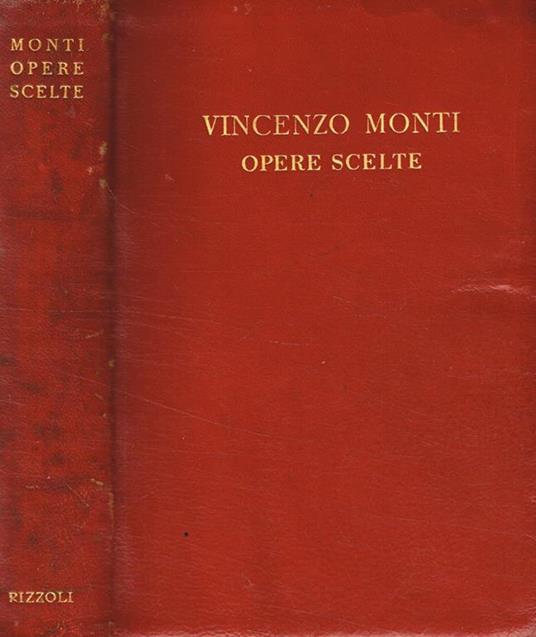Opere scelte - Vincenzo Monti - copertina